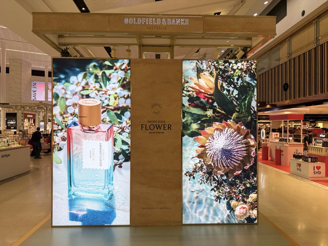 Goldfield & Banks backlit fabric retail display lightbox